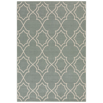 Alfresco ALF-9589 Sage 3' x 5'6" Area Rug, Indoor/Outdoor