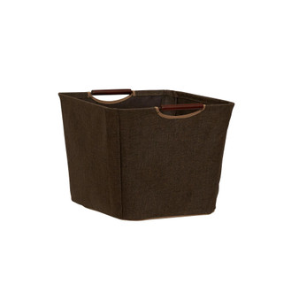 Tapered Storage Bin with Wood Handles
