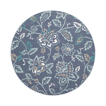 Alfresco ALF-9673 Charcoal 5'3" Round Area Rug, Indoor/Outdoor