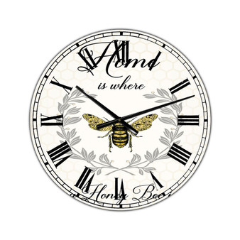 Honey Bee a Oversized Cottage Wall Clock - 36" x 28" x 1"