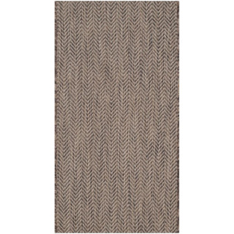 Courtyard Brown and Beige 2' x 3'7" Sisal Weave Outdoor Area Rug