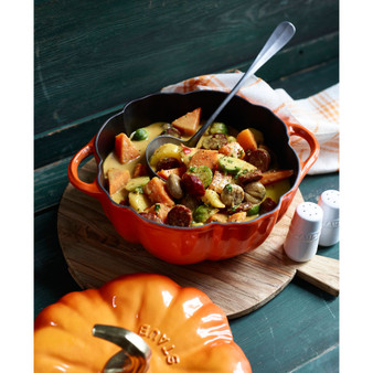 Enameled Cast Iron 3.5-Qt. Pumpkin Cocotte