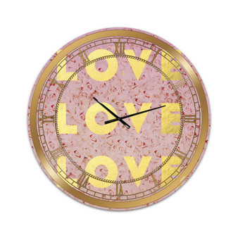 Love, Love, Love Oversized Glam Wall Clock - 36 x 36