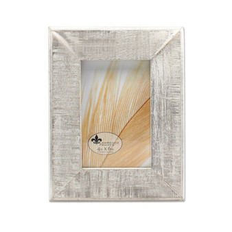 Distressed Gray Wood with White Wash Picture Frame - 4" x 6"