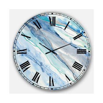 Modern Lake House Oversized Metal Wall Clock - 36 x 36