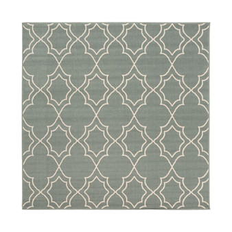 Alfresco ALF-9589 Sage 7'3" Square Area Rug, Indoor/Outdoor
