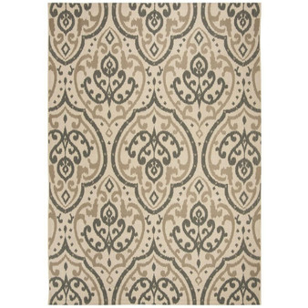Beige and Anthracite 8' x 11'2" Outdoor Area Rug, Created for Macy's