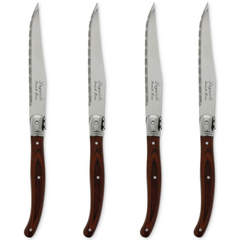 Laguiole Pakkawood Steak Knives, Set of 4