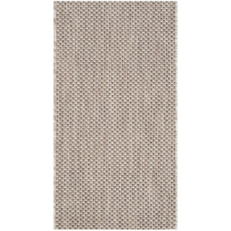 Courtyard Beige and Brown 2'7" x 5' Sisal Weave Outdoor Area Rug