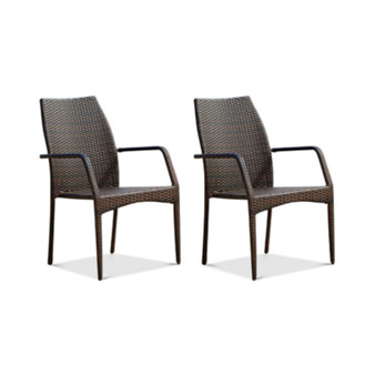 Holtan Set of 2 Outdoor Wicker Chairs