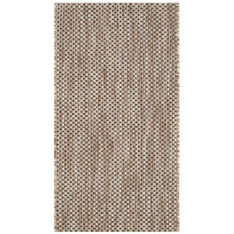 Courtyard Natural and Black 2'7" x 5' Outdoor Area Rug