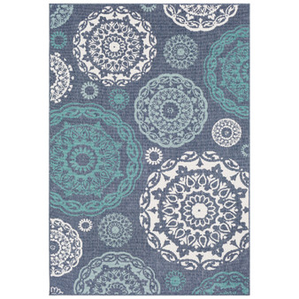 Alfresco ALF-9666 Charcoal 6' x 9' Area Rug, Indoor/Outdoor