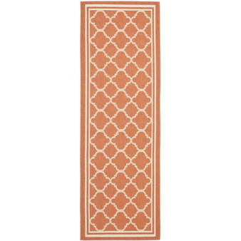Courtyard Terracotta and Bone 2'3" x 6'7" Sisal Weave Runner Outdoor Area Rug