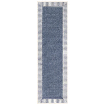 Alfresco ALF-9682 Charcoal 2'3" x 7'9" Runner Area Rug, Indoor/Outdoor