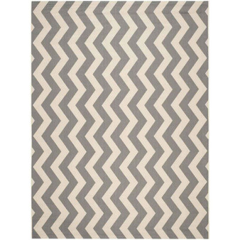 Courtyard Gray and Beige 8' x 11' Sisal Weave Outdoor Area Rug