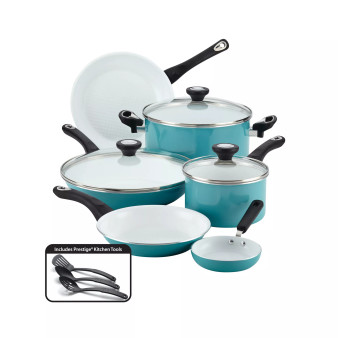 PURECOOK 12-Pc. Ceramic Non-Stick Cookware Set