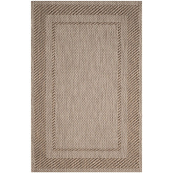 Courtyard Beige and Brown 5'3" x 7'7" Outdoor Area Rug