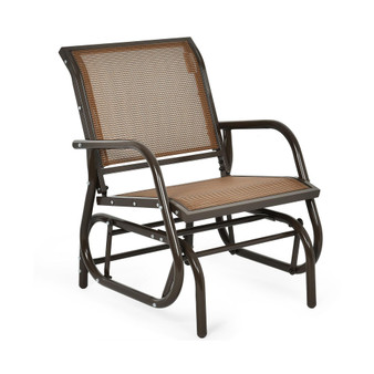 Outdoor Single Swing Glider Rocking Chair Armrest Garden