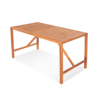 Patio Rectangular Acacia Wood Dining Table 4-6 Person Outdoor