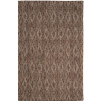 Courtyard Brown 6'7" x 9'6" Sisal Weave Outdoor Area Rug
