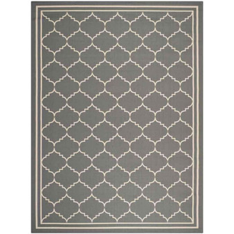 Courtyard Gray and Beige Sisal Weave Outdoor Area Rug Collection