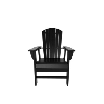 Outdoor Patio Shell-back Adirondack Dining Chair Weather Resistant