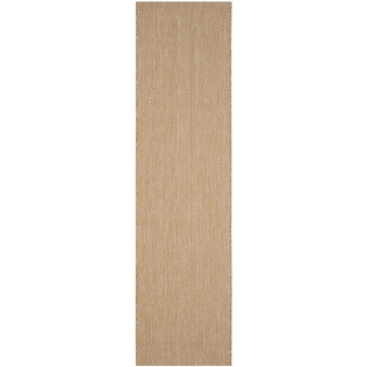 Courtyard Natural and Cream 2'3" x 12' Runner Outdoor Area Rug