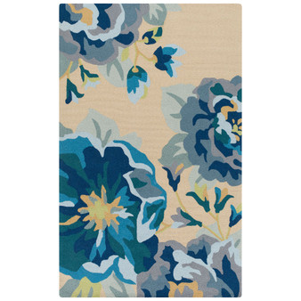 Rain RAI-1231 Bright Blue 8' x 10' Area Rug, Indoor/Outdoor