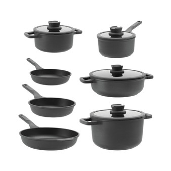 LEO Stone Cast Aluminum 11 Piece Non-Stick Cookware Set