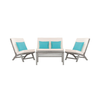 Chaston 4Pc Pillow Sets, White