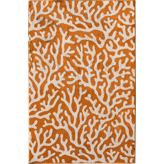 Tropicana Allover Orange 6'7" x 9'6" Outdoor Area Rug
