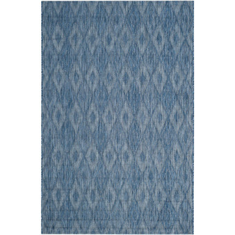 Courtyard Navy 6'7" x 9'6" Sisal Weave Outdoor Area Rug