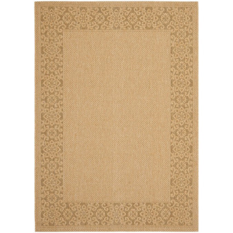 Courtyard Natural and Gold 8' x 11' Sisal Weave Outdoor Area Rug