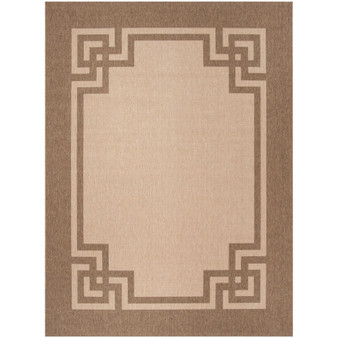 Deco Frame MSR4122K Beige 6'7" x 9'6" Outdoor Area Rug
