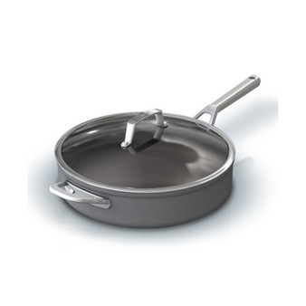 Foodi NeverStick Premium Hard-Anodized 5-Quart Sauté Pan with Glass Lid