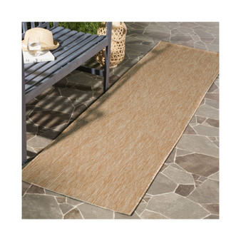 Courtyard Natural 2'3" x 12' Runner Outdoor Area Rug