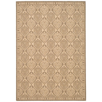 Courtyard Coffee and Sand 5'3" x 7'7" Sisal Weave Outdoor Area Rug