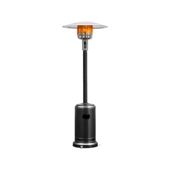 48000 BTU Propane Patio Heater Standing LP Gas Steel W/ Wheels Black