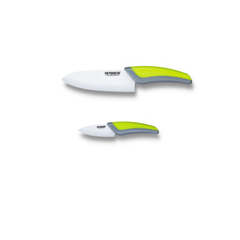 Ceramic Knife with Thermoplastic Elastomers Handle and Ceramic Blade Set, 2 Piece