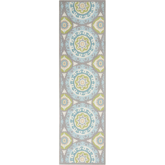 Shady Brights SHA16 Jade 2'3" x 8' Runner Rug