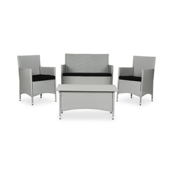 Chrystie Outdoor 4-Pc. Seating Set (1 Loveseat, 2 Chairs & 1 Coffee Table)