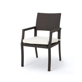 Rhode Island Outdoor Dining Chairs with Cushions, Set of 2
