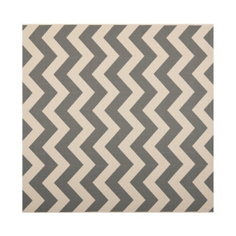 Courtyard Gray and Beige 6'7" x 6'7" Square Outdoor Area Rug