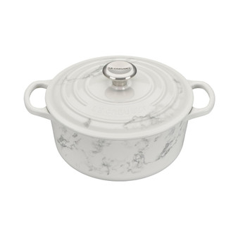 4.5 Quart Cast Iron Round Dutch Oven with Marble Applique