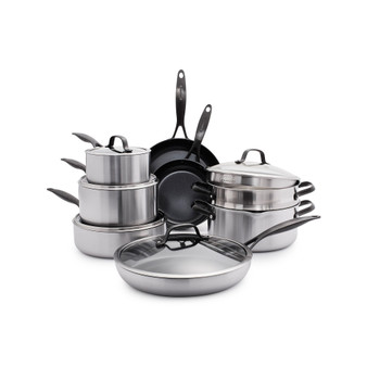 Venice Pro Noir Tri-Ply Stainless Steel Ceramic Nonstick 13-Piece Cookware Set