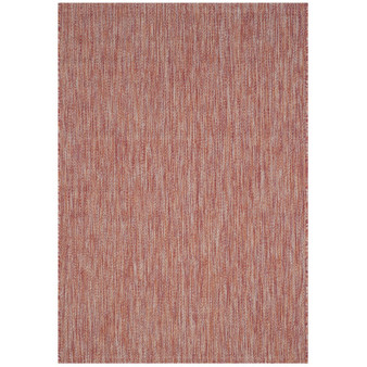Courtyard Red 4' x 5'7" Sisal Weave Outdoor Area Rug