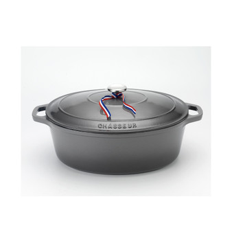 French Enameled Cast Iron 4.2 Qt. Oval Dutch Oven