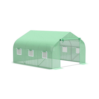 Greenhouse 12' x 10' x 7' Large Portable Walk-in Green House Gardening