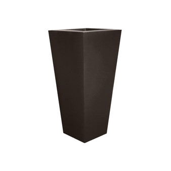 Cosmopolitan Tall Square Plastic Planter Brown, 32in