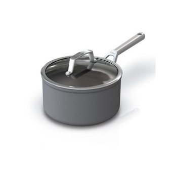 Foodi NeverStick Premium Hard-Anodized 3.5-Quart Saucepan with Glass Lid